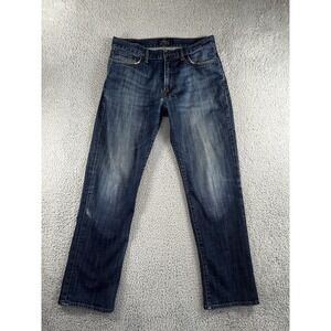 Lucky Brand Jeans Men 32x32 363 Vintage Straight Whiskered Dark Wash Denim Pants